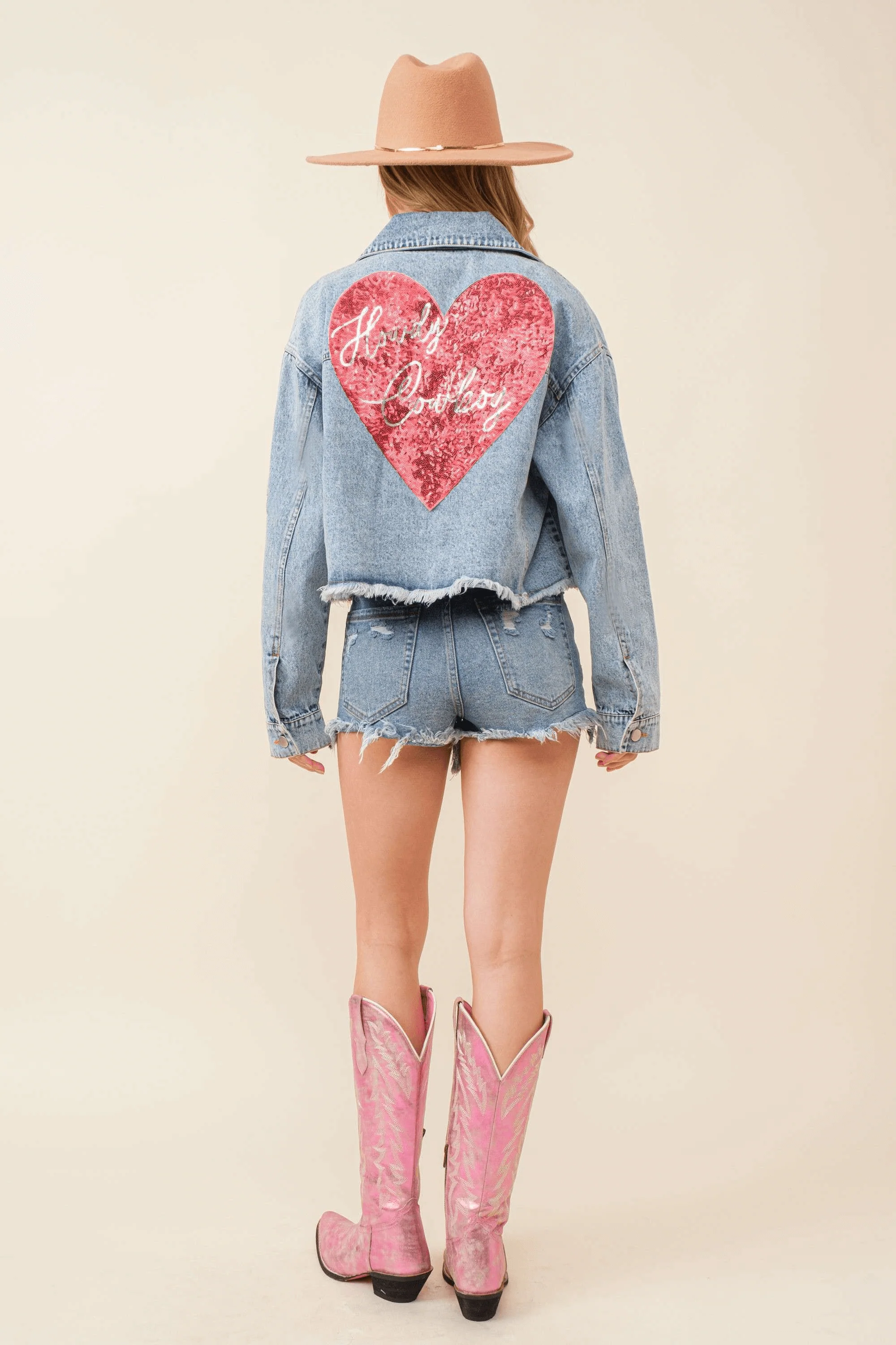 Flordy Heart Cowgirl Denim Jacket - Image 6
