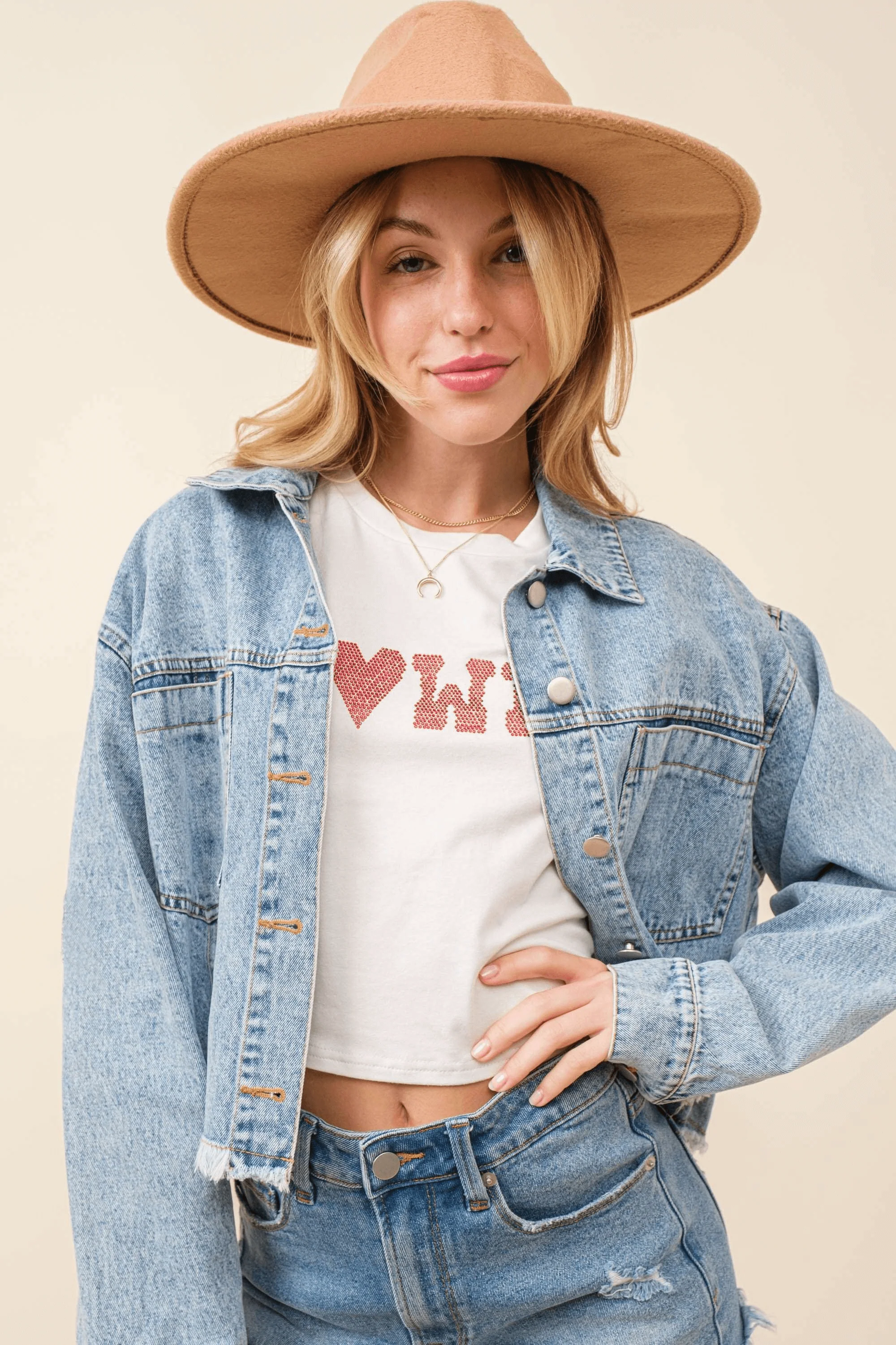Flordy Heart Cowgirl Denim Jacket - Image 9