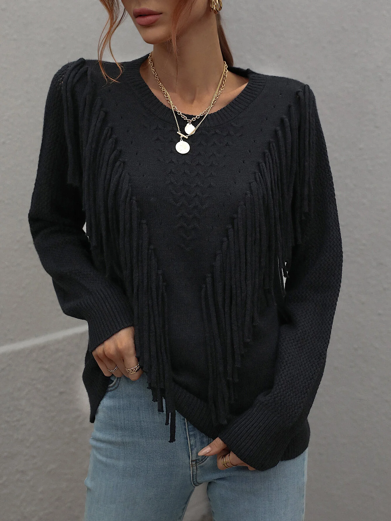FOREST ADVENTURES KNIT TOP - BLACK - Image 4
