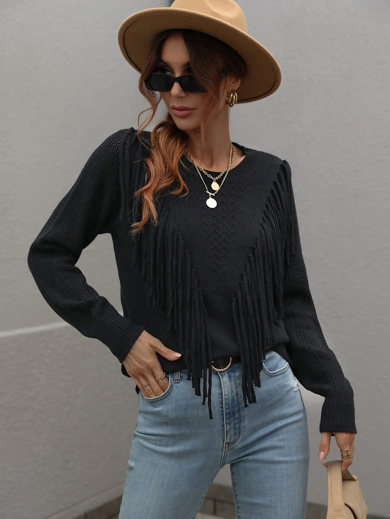 FOREST ADVENTURES KNIT TOP - BLACK - Image 6