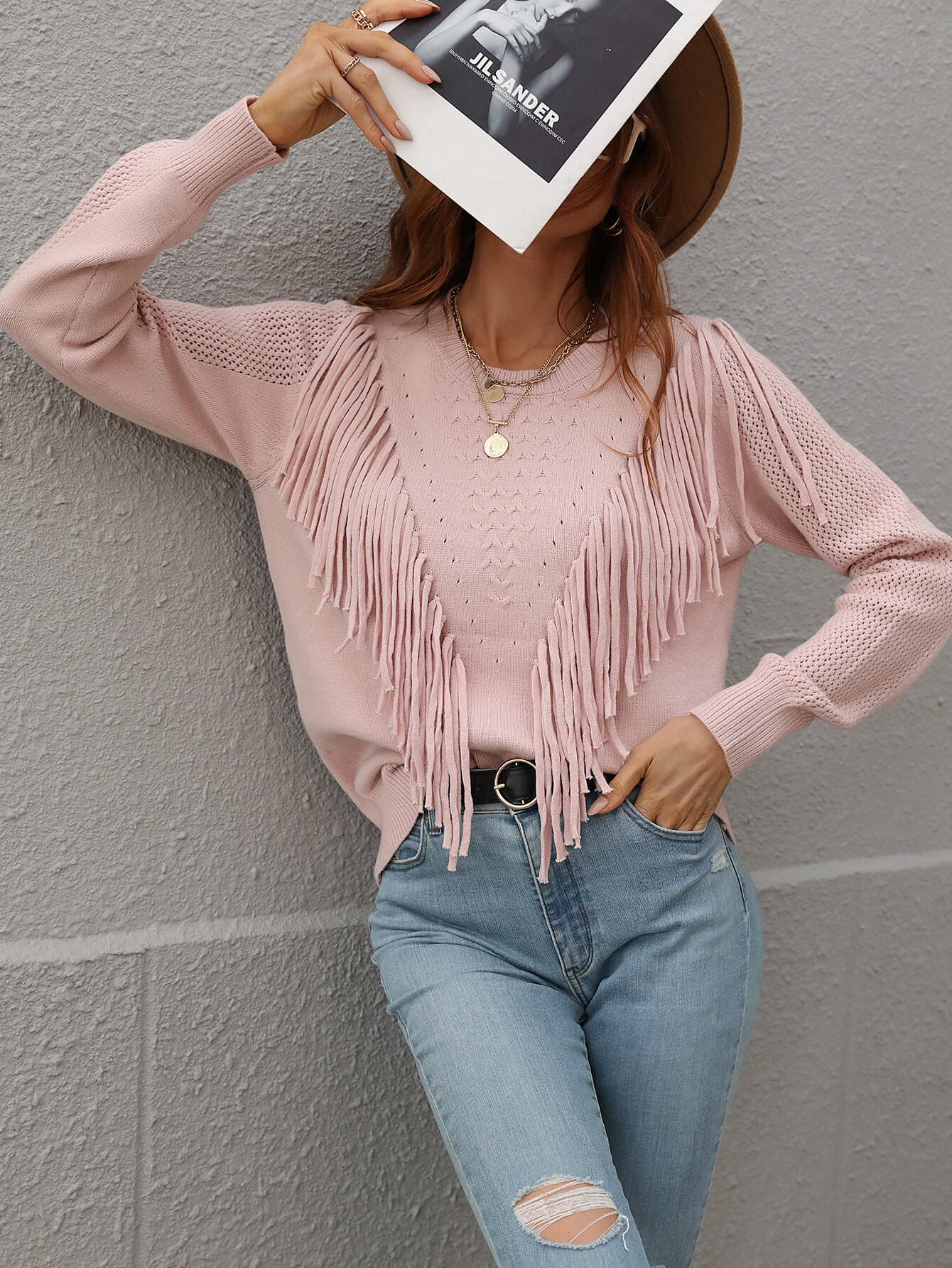 FOREST ADVENTURES KNIT TOP - BLUSH - Image 2