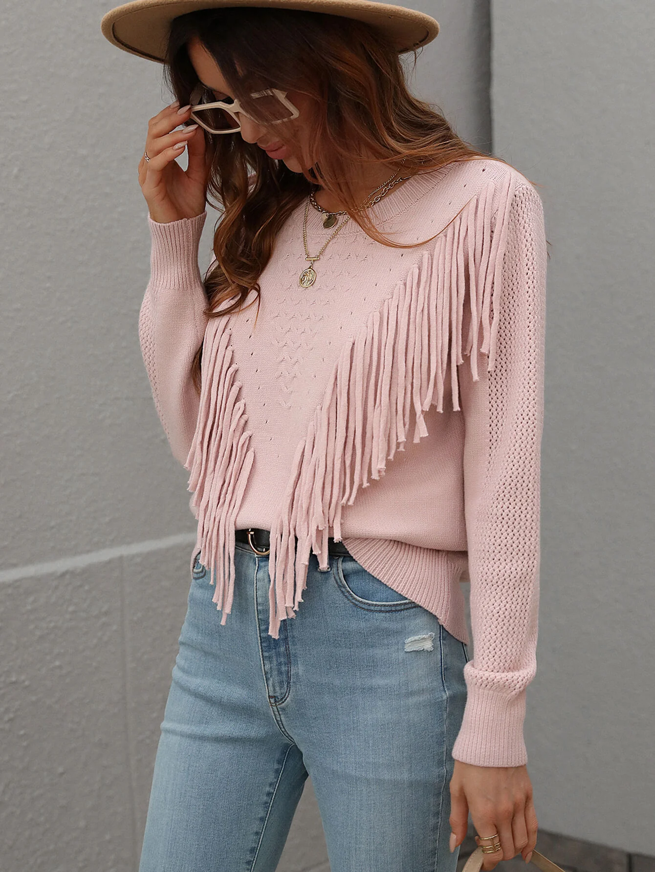 FOREST ADVENTURES KNIT TOP - BLUSH - Image 4