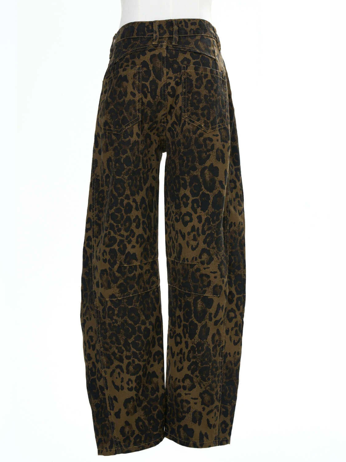 Free Cove Mid Rise Barrel Jeans - cheetah - Image 10