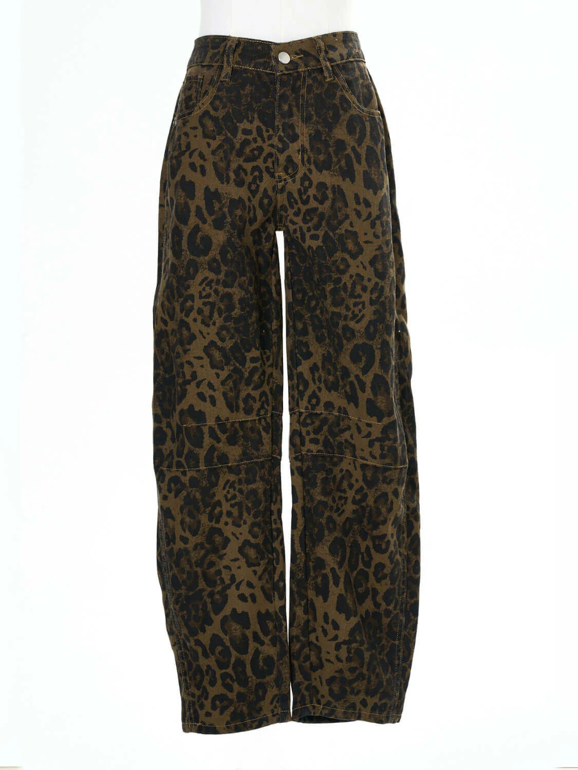 Free Cove Mid Rise Barrel Jeans - cheetah - Image 9