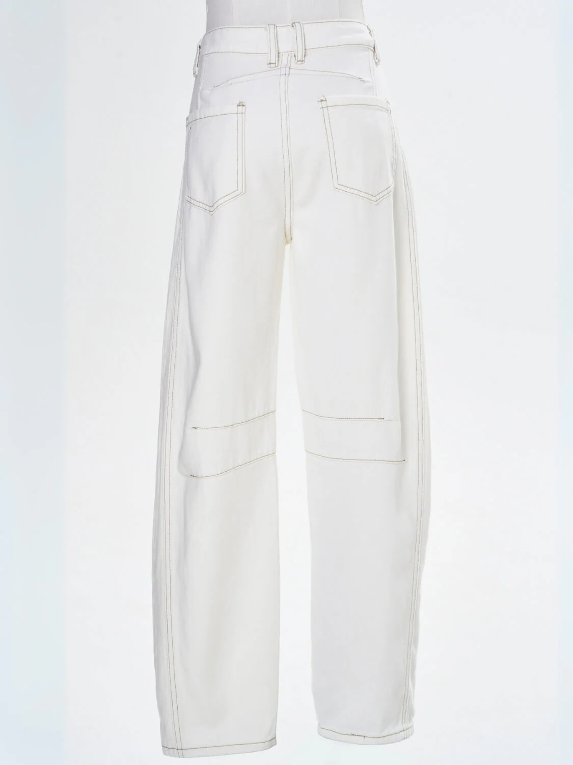 Free Cove Mid Rise Barrel Jeans - ivory - Image 10