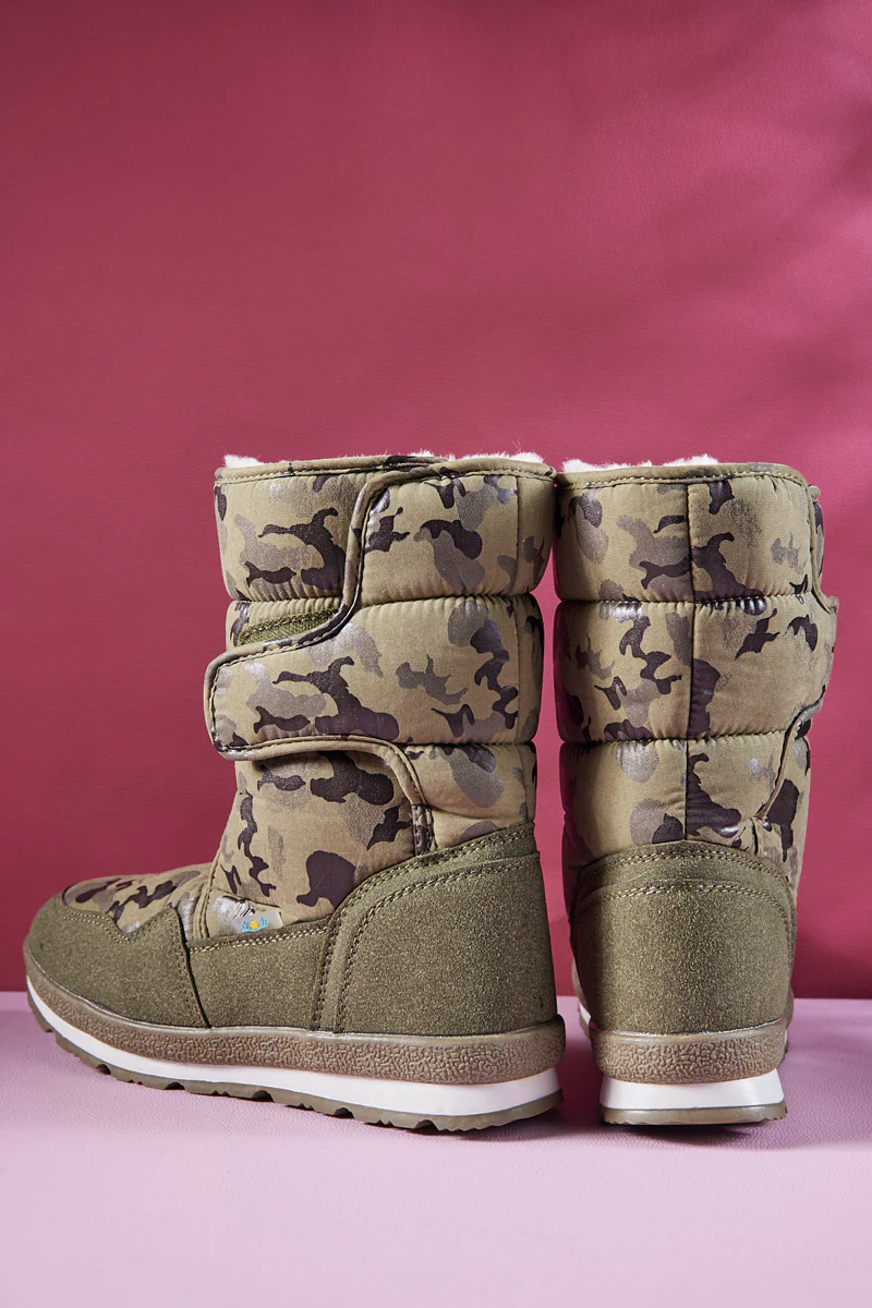 Frozen Princess | Alaska Camo Princess Water-Repellent Snow Boot - Olive - Image 10