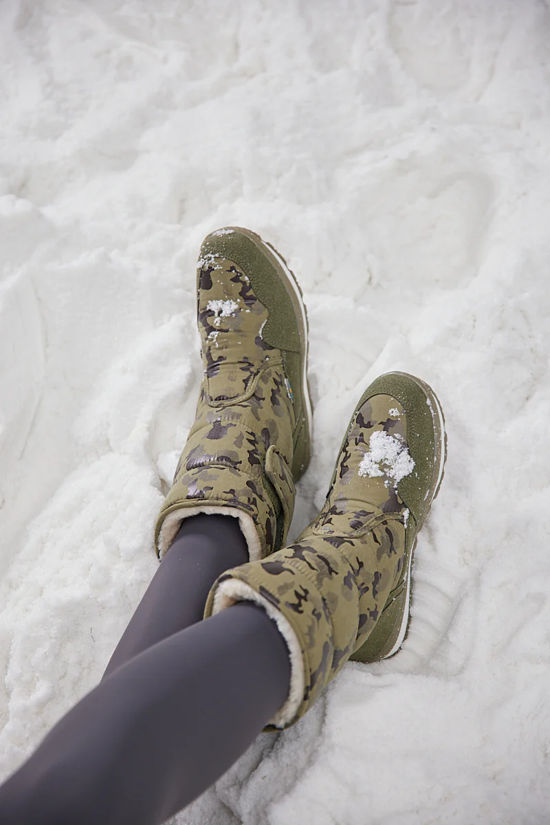 Frozen Princess | Alaska Camo Princess Water-Repellent Snow Boot - Olive - Image 5