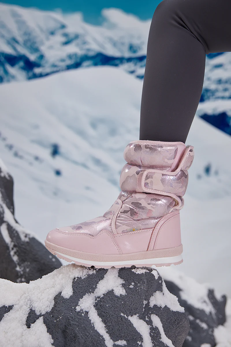 Frozen Princess | Alaska Camo Princess Water-Repellent Snow Boot - Pink - Image 5