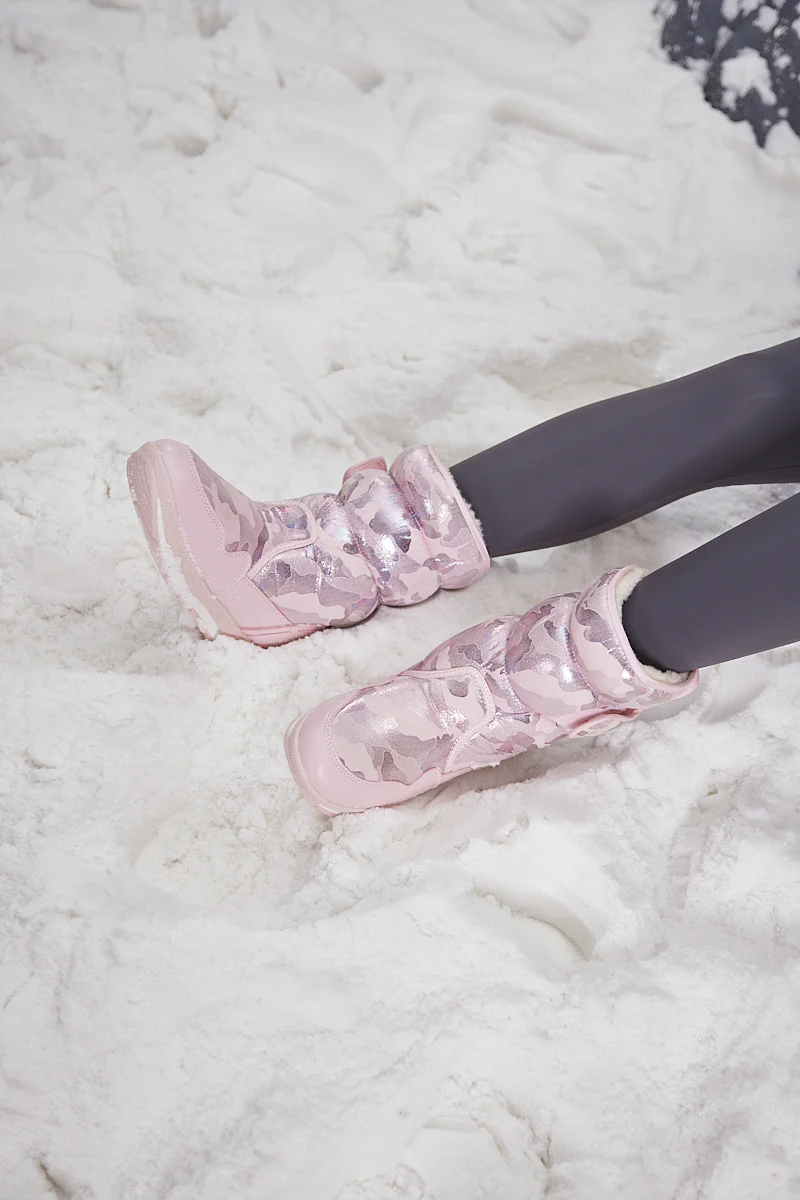 Frozen Princess | Alaska Camo Princess Water-Repellent Snow Boot - Pink - Image 6