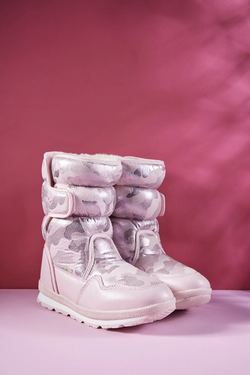 Frozen Princess | Alaska Camo Princess Water-Repellent Snow Boot - Pink - Image 7
