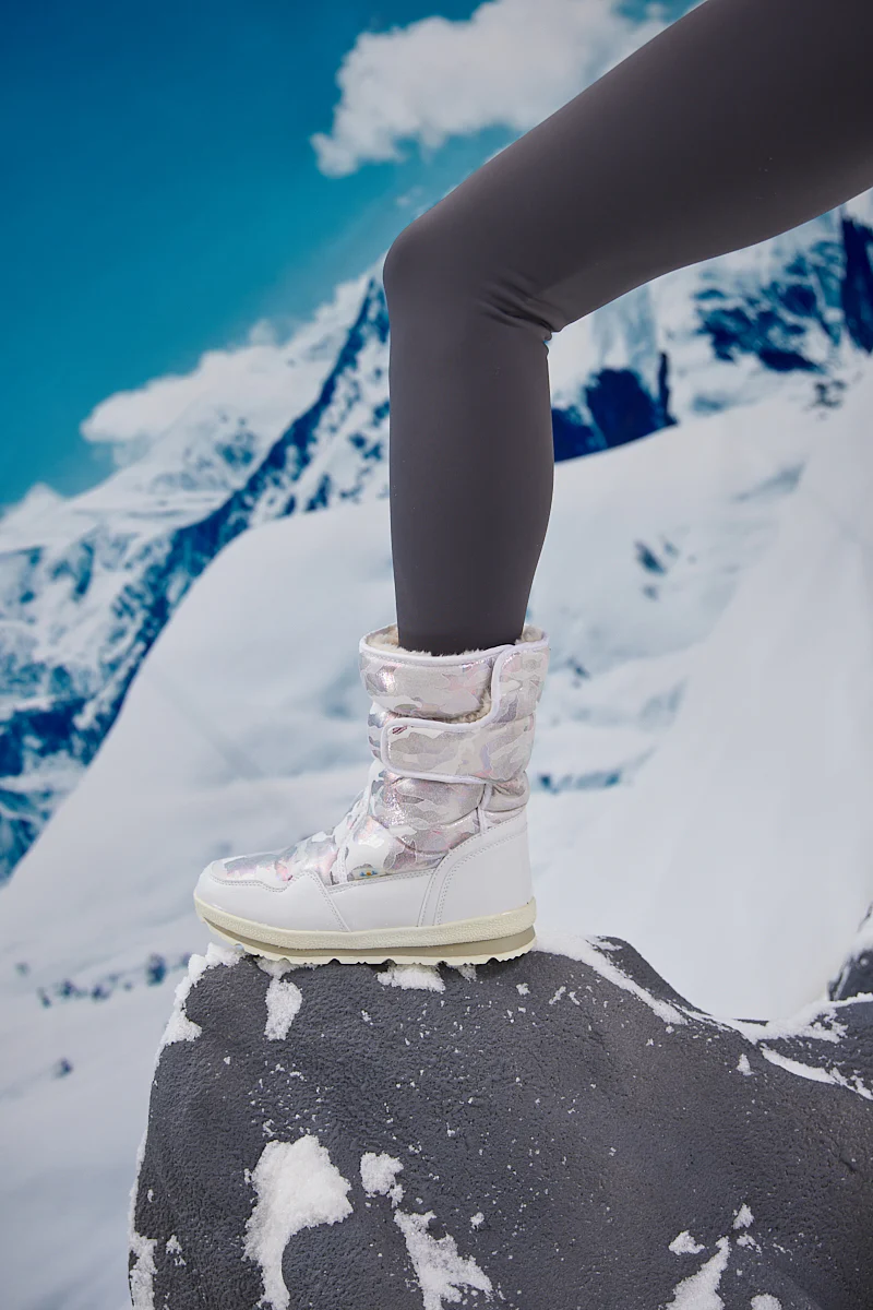 Frozen Princess | Alaska Camo Princess Water-Repellent Snow Boot - Silver - Image 4