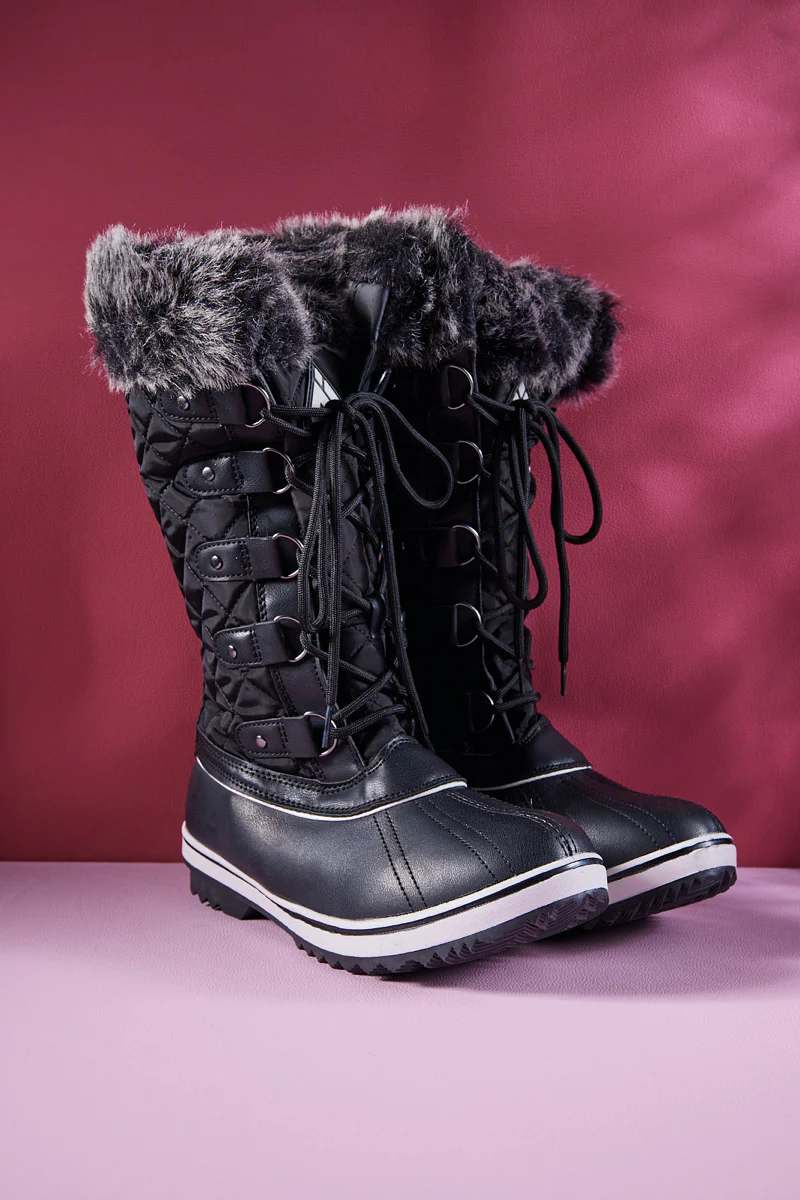 Frozen Princess | Hickory Isabella Water-Repellent Snow Boot - Black - Image 7