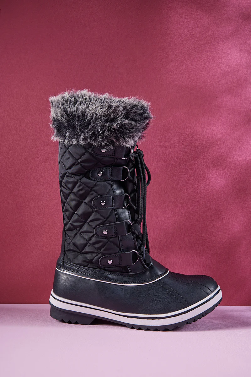 Frozen Princess | Hickory Isabella Water-Repellent Snow Boot - Black - Image 9