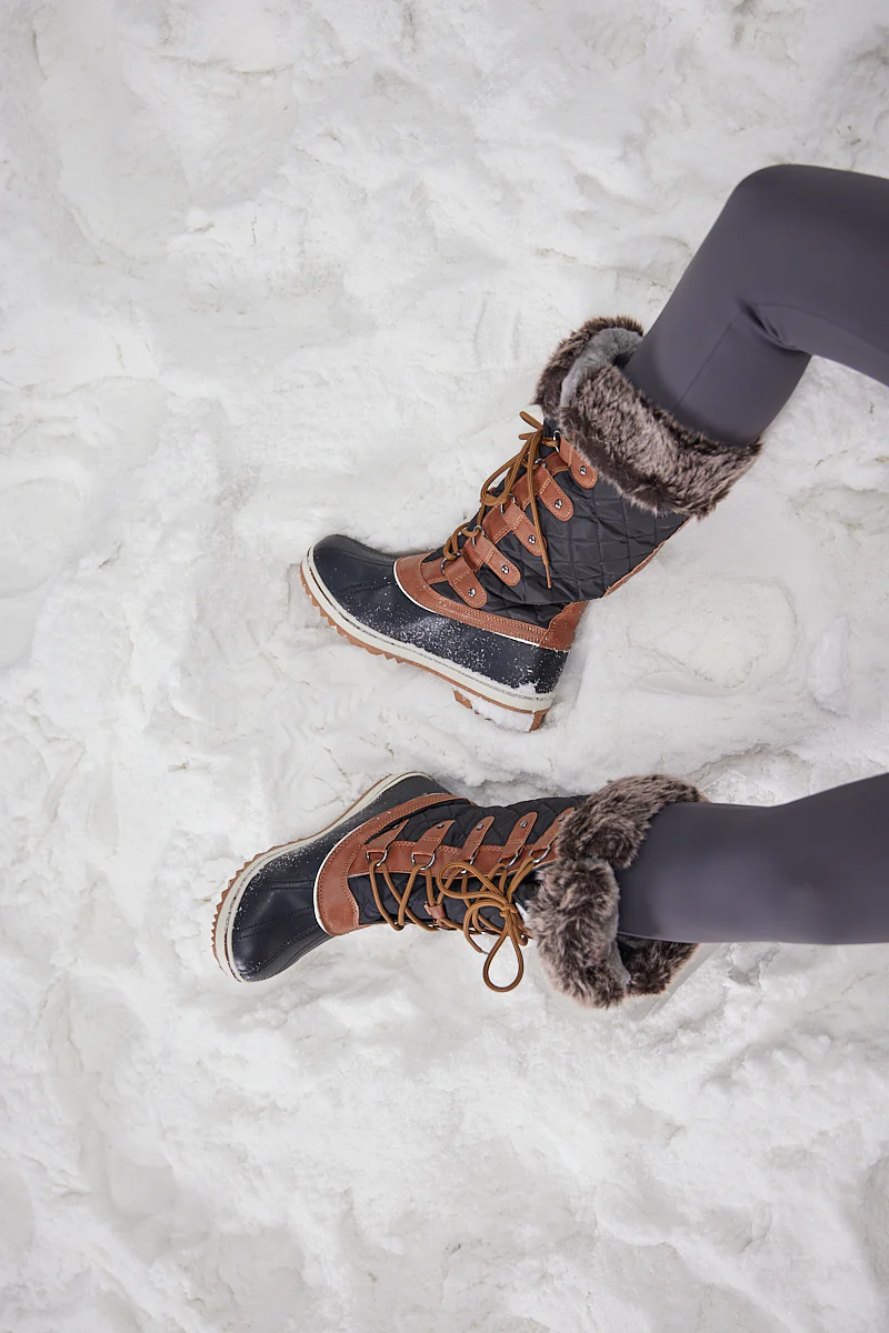 Frozen Princess | Hickory Isabella Water-Repellent Snow Boot - Brown - Image 6