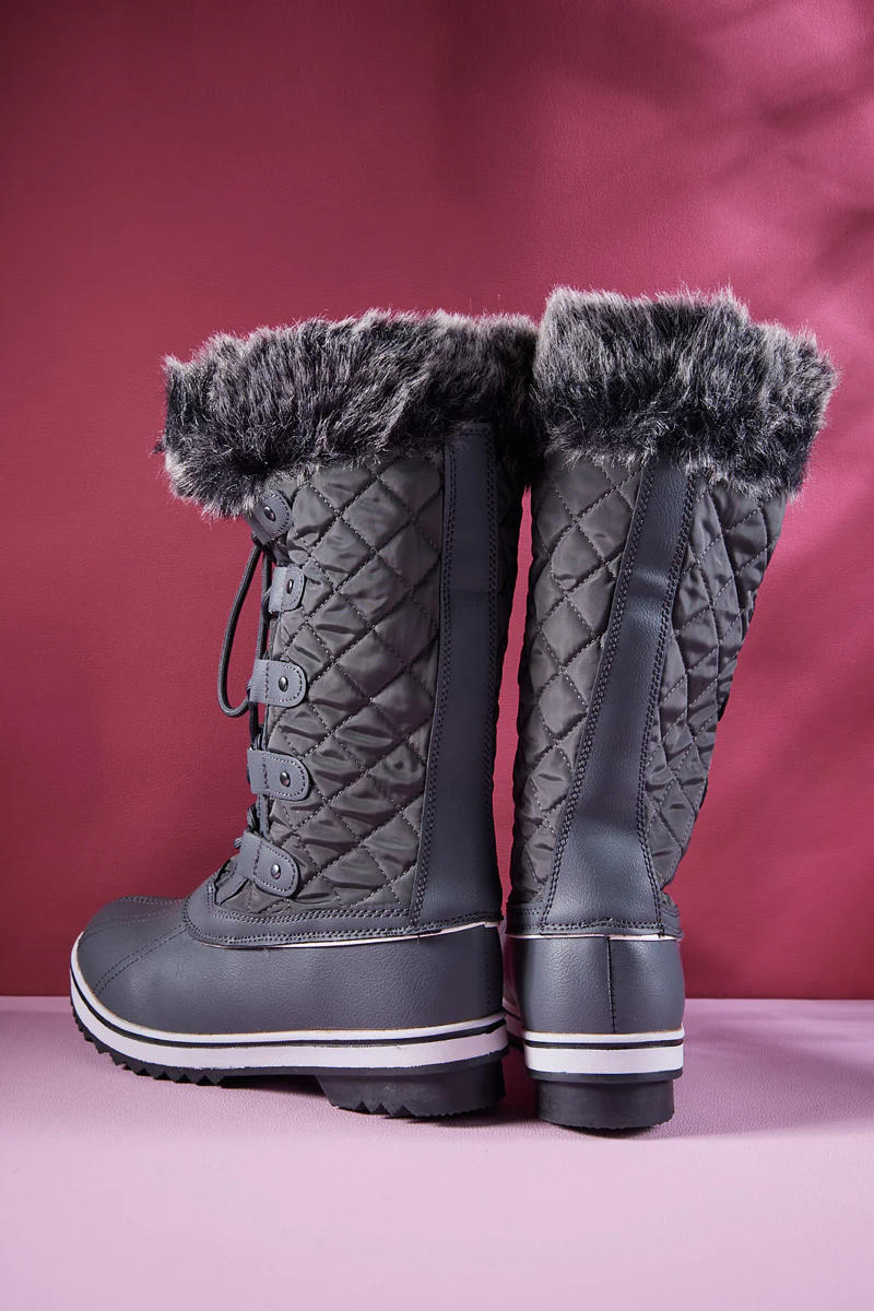 Frozen Princess | Hickory Isabella Water-Repellent Snow Boot - Grey - Image 10