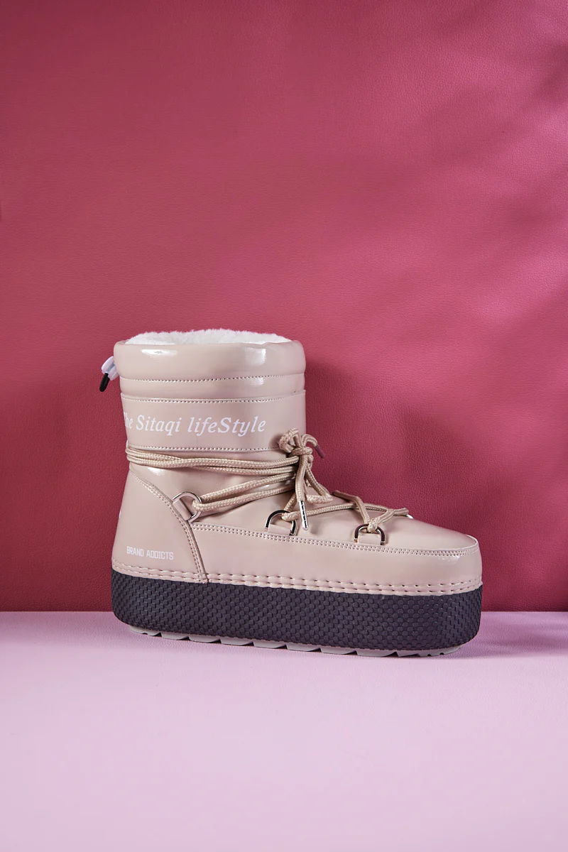 Frozen Princess | Moon Walker Water-Repellent Snow Boot - Neutral - Image 9