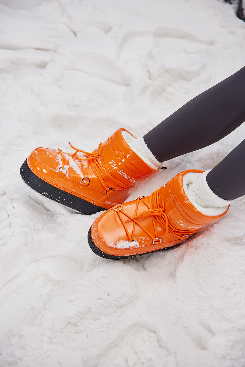 Frozen Princess | Moon Walker Water-Repellent Snow Boot - Orange - Image 2
