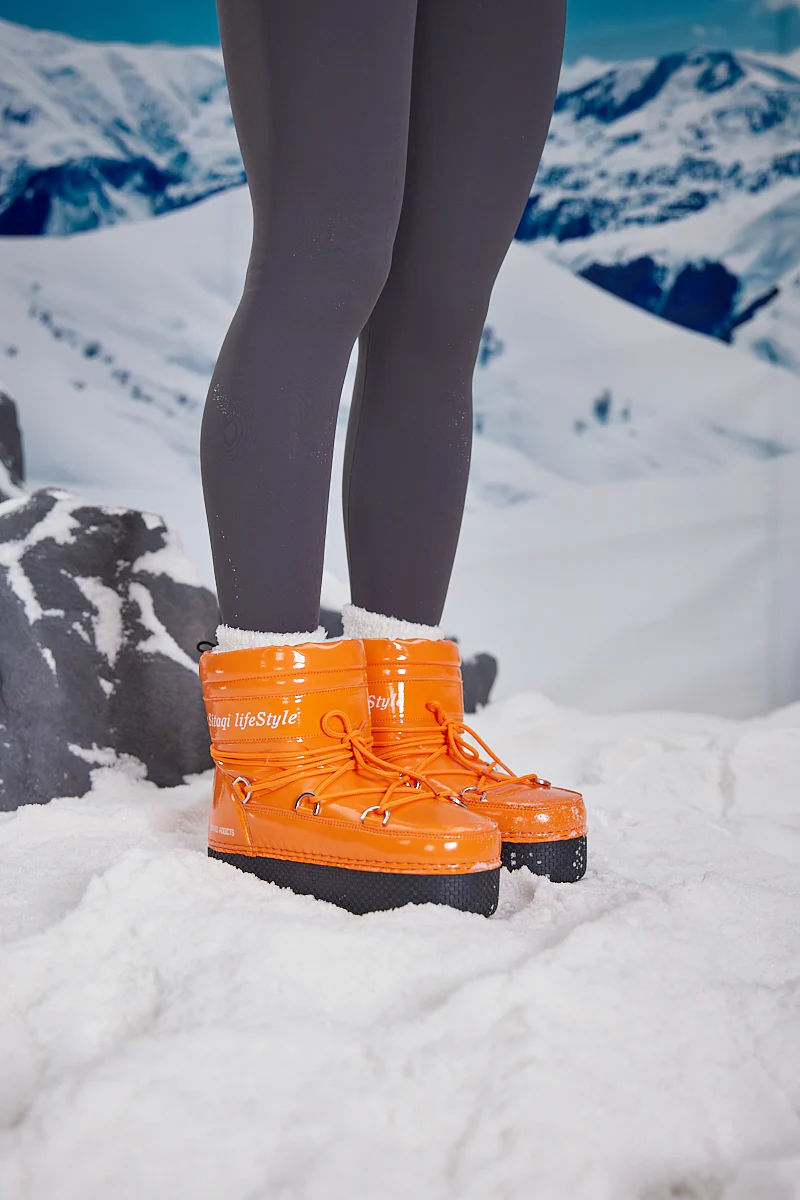 Frozen Princess | Moon Walker Water-Repellent Snow Boot - Orange - Image 4