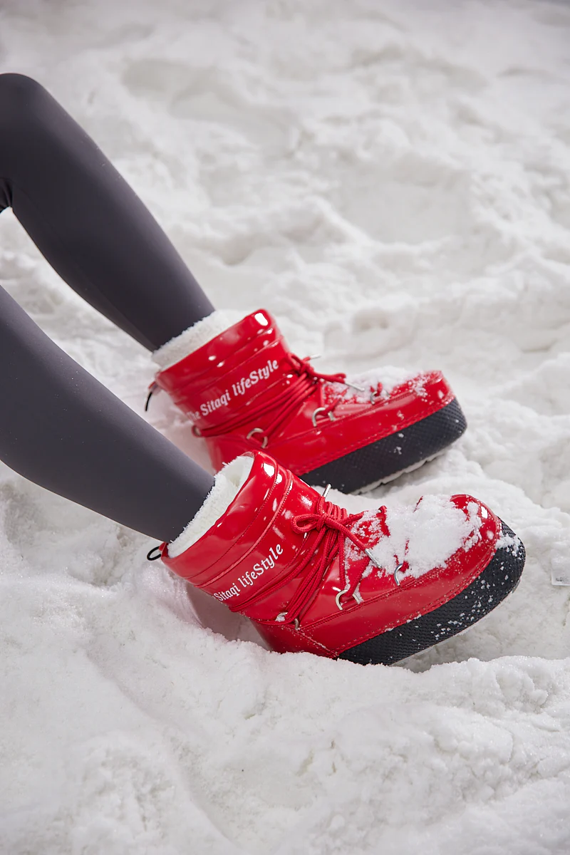 Frozen Princess | Moon Walker Water-Repellent Snow Boot - Red - Image 6