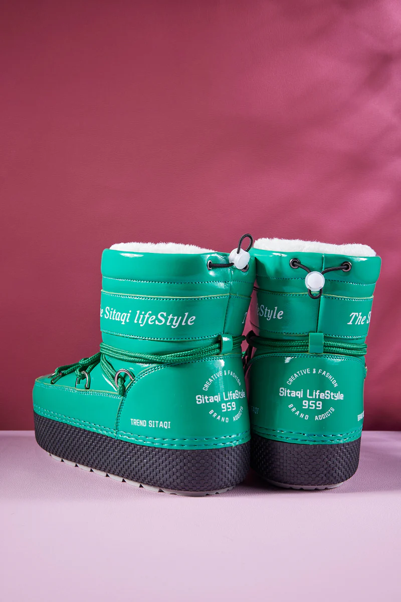 Frozen Princess | Moon Walker Water-Repellent Snow Boot - Turquoise - Image 10