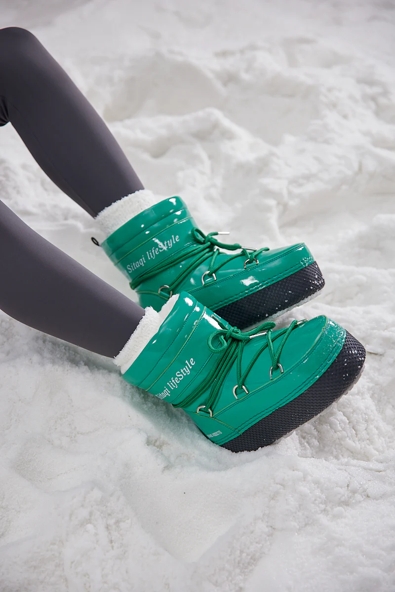 Frozen Princess | Moon Walker Water-Repellent Snow Boot - Turquoise - Image 3