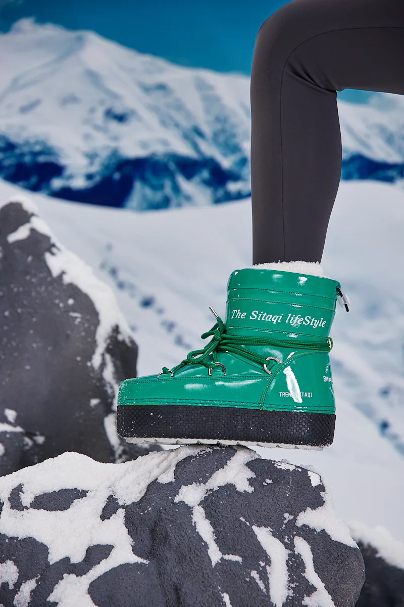 Frozen Princess | Moon Walker Water-Repellent Snow Boot - Turquoise - Image 6