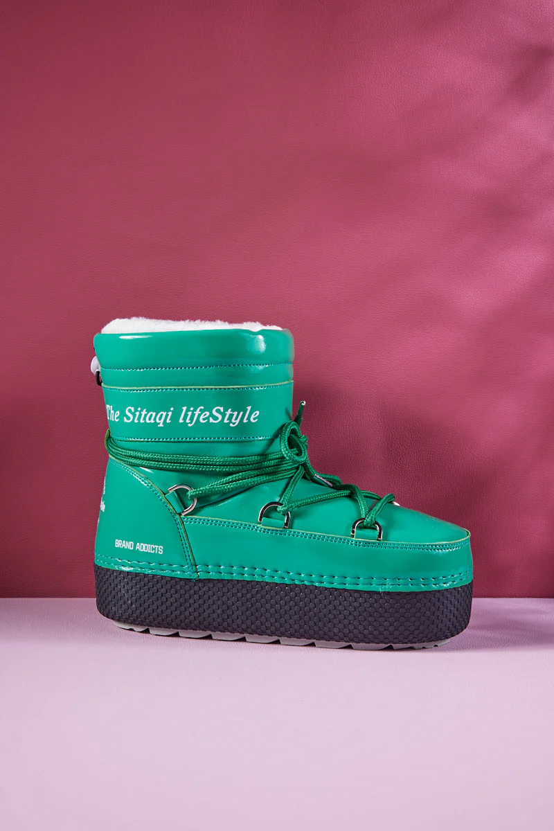 Frozen Princess | Moon Walker Water-Repellent Snow Boot - Turquoise - Image 9