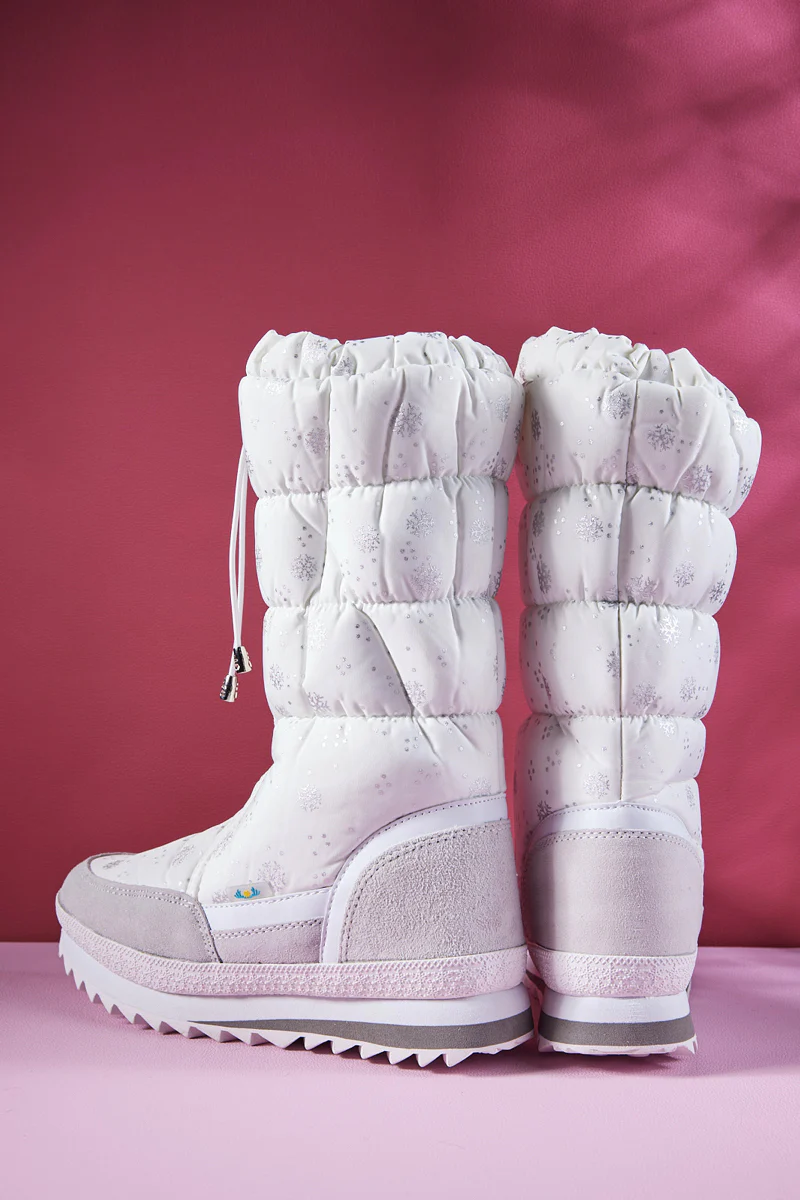 Frozen Princess | Snowing Kicker Water-Repellent Snow Boot - White - Image 10
