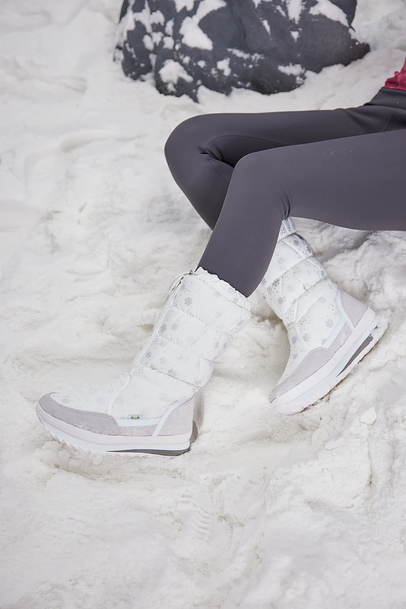 Frozen Princess | Snowing Kicker Water-Repellent Snow Boot - White - Image 5