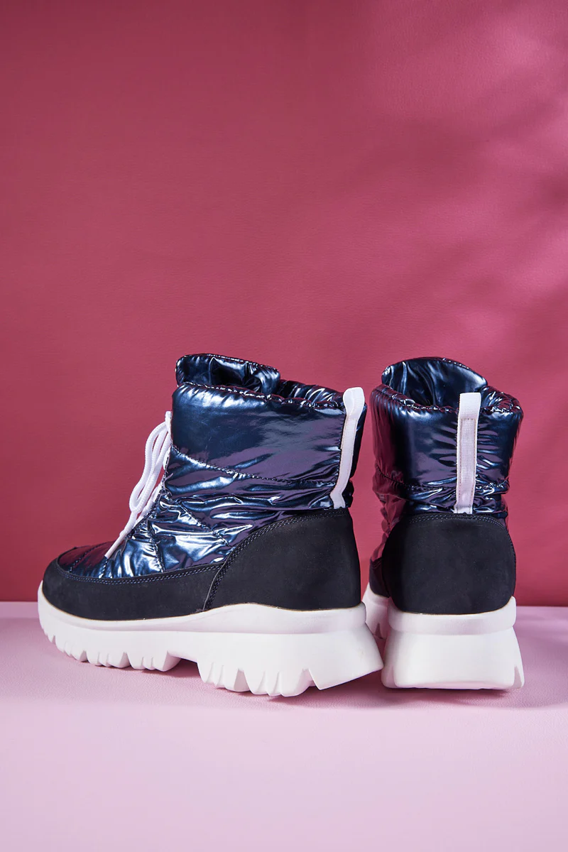 Frozen Princess | Stone Tyra Water-Repellent Snow Boot - Navy - Image 10