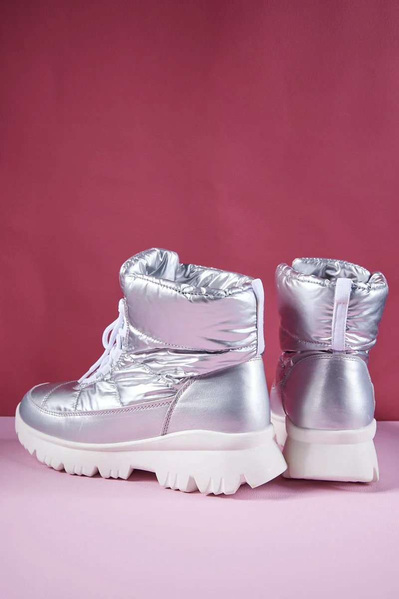 Frozen Princess | Stone Tyra Water-Repellent Snow Boot - Silver - Image 10