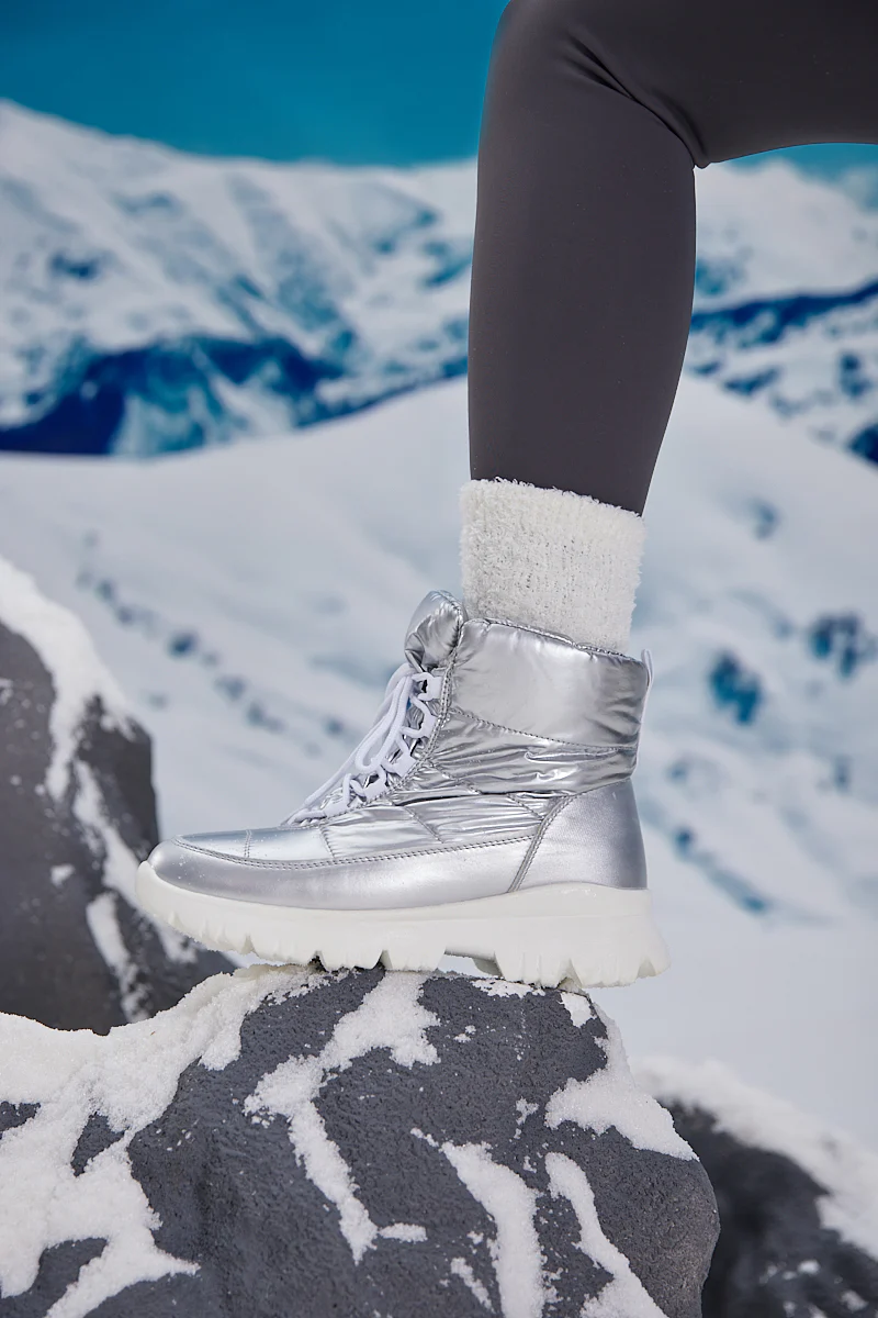 Frozen Princess | Stone Tyra Water-Repellent Snow Boot - Silver - Image 4