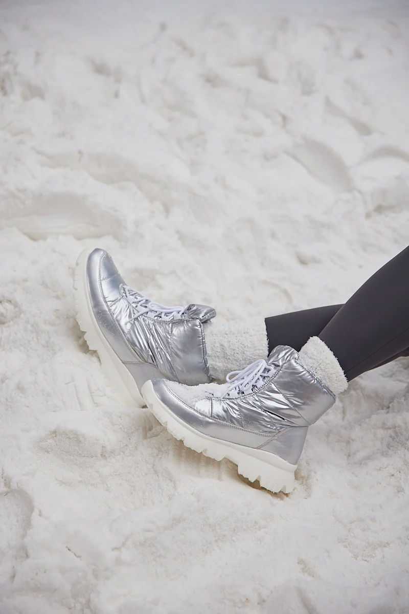 Frozen Princess | Stone Tyra Water-Repellent Snow Boot - Silver - Image 5