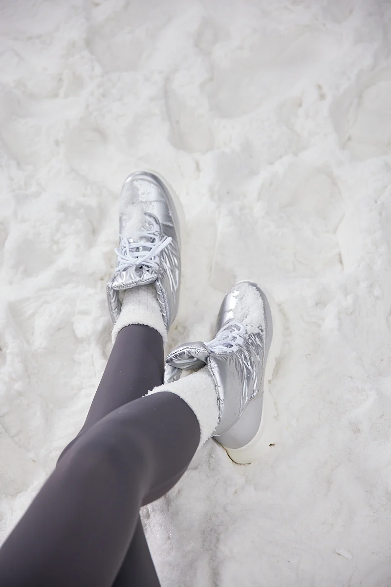 Frozen Princess | Stone Tyra Water-Repellent Snow Boot - Silver - Image 6