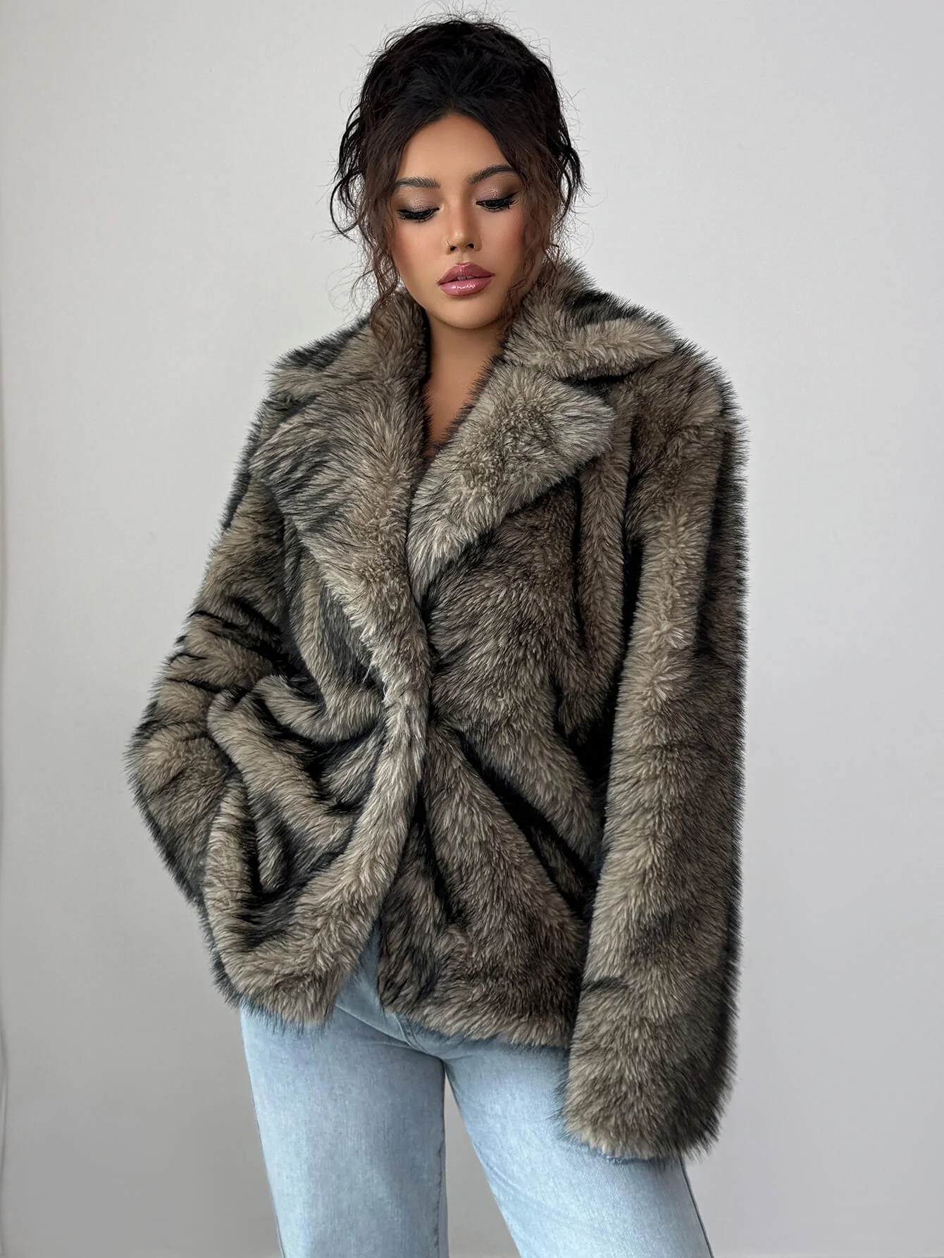 Fuzzy Feeling Faux Fur Coat - Image 4