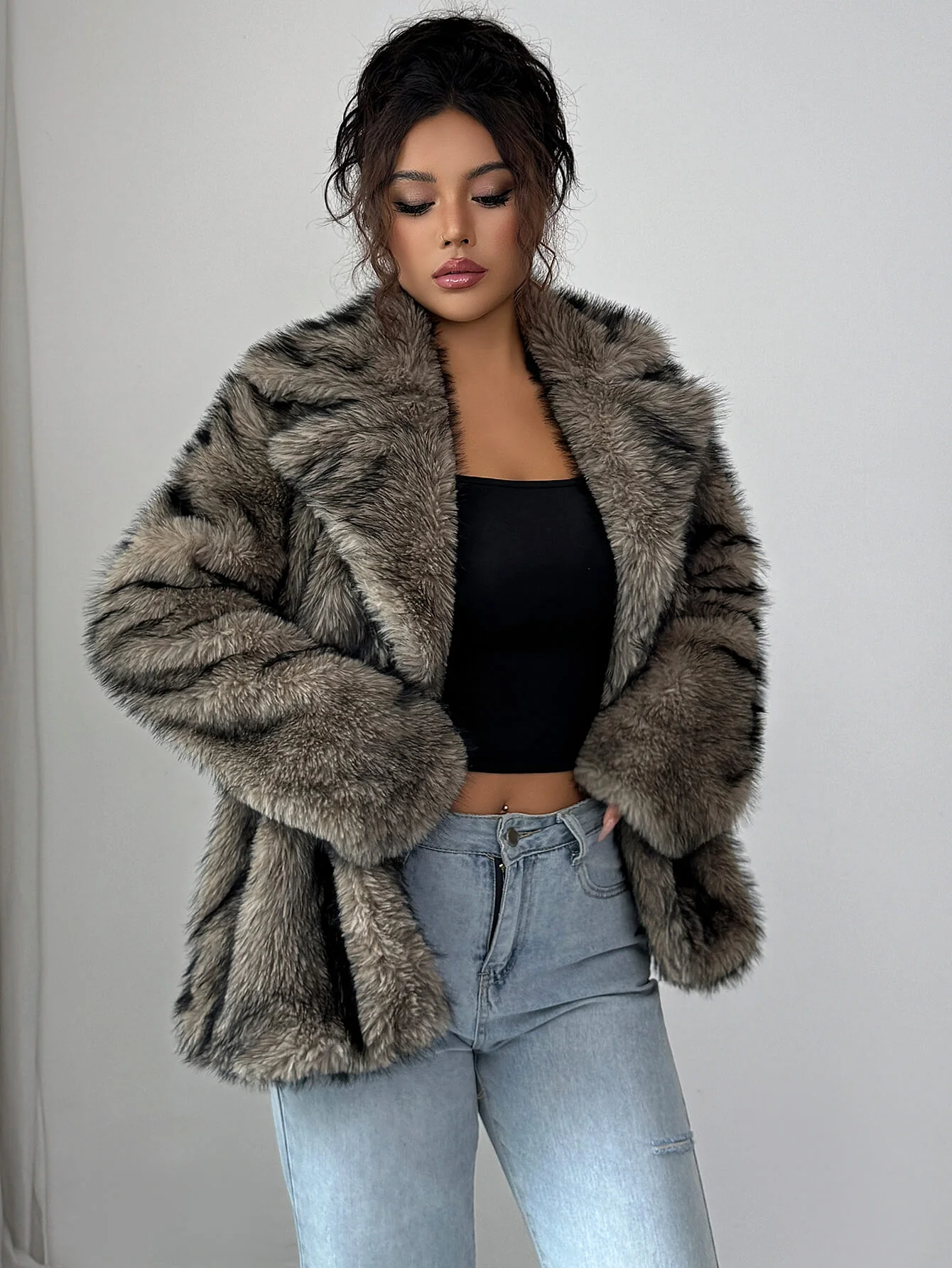 Fuzzy Feeling Faux Fur Coat - Image 5