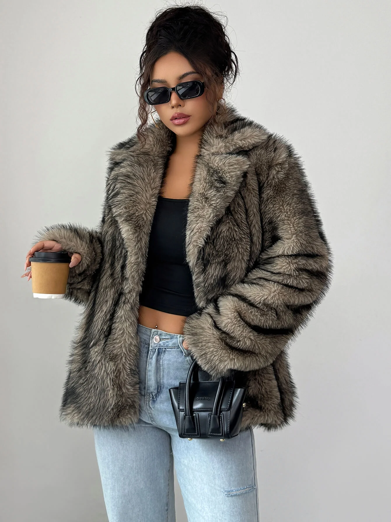 Fuzzy Feeling Faux Fur Coat - Image 6