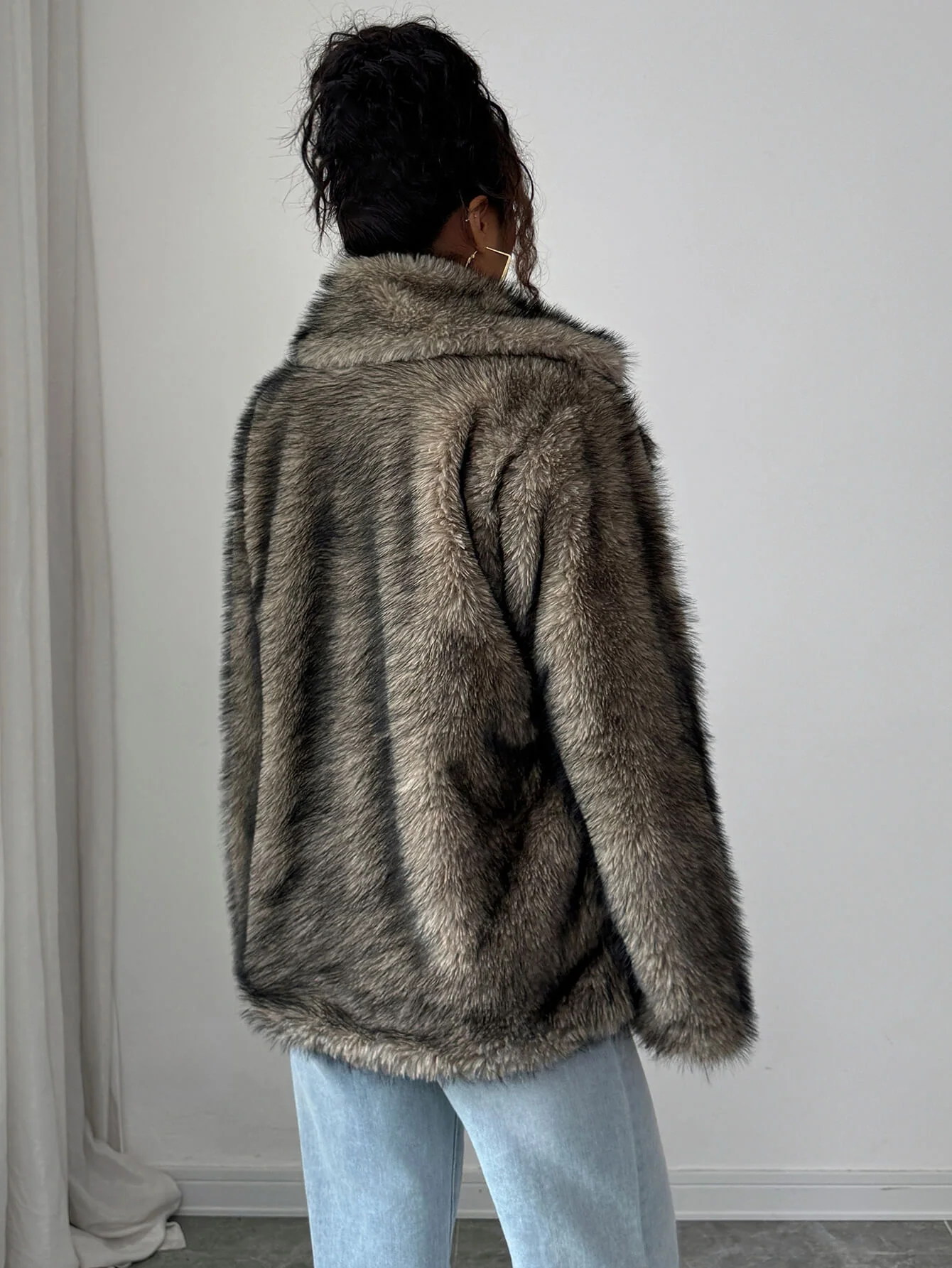 Fuzzy Feeling Faux Fur Coat - Image 7