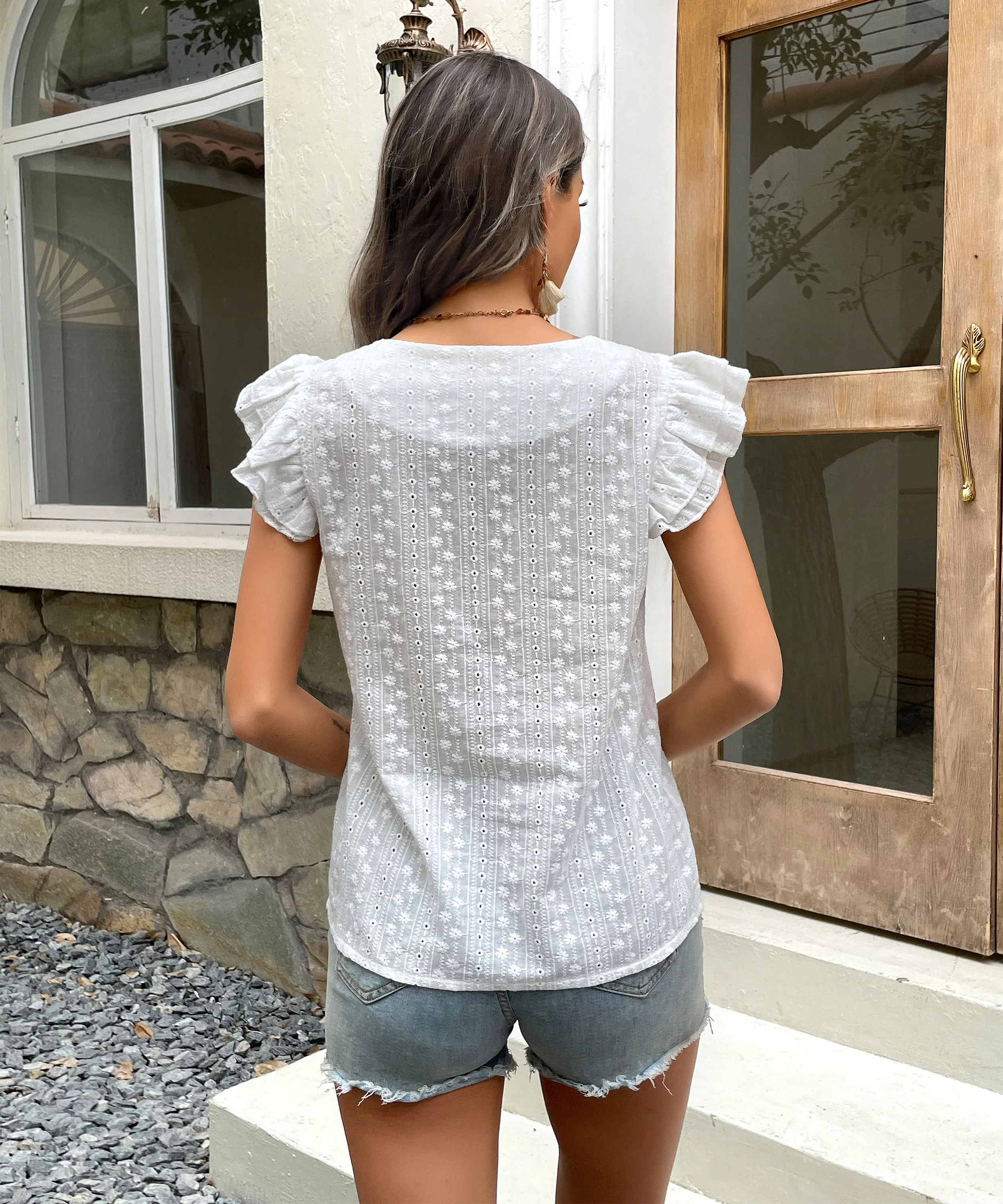 GAGA LACE TOP - WHITE - Image 3