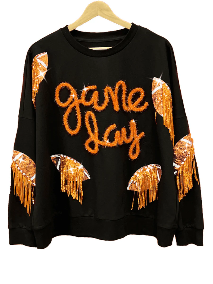 Game Day Super Bowl Sequins Sweater - Image 6