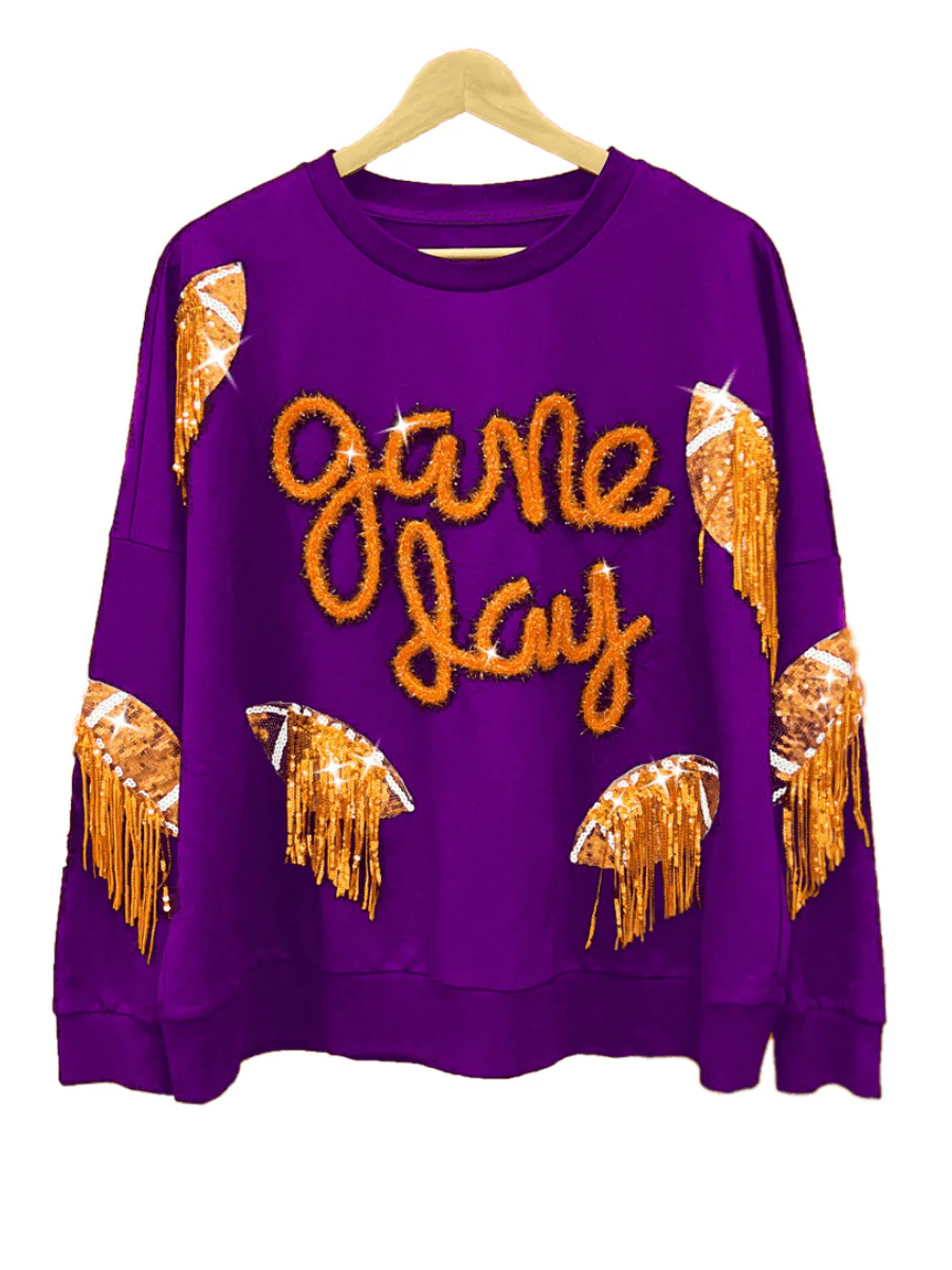 Game Day Super Bowl Sequins Sweater - Image 8