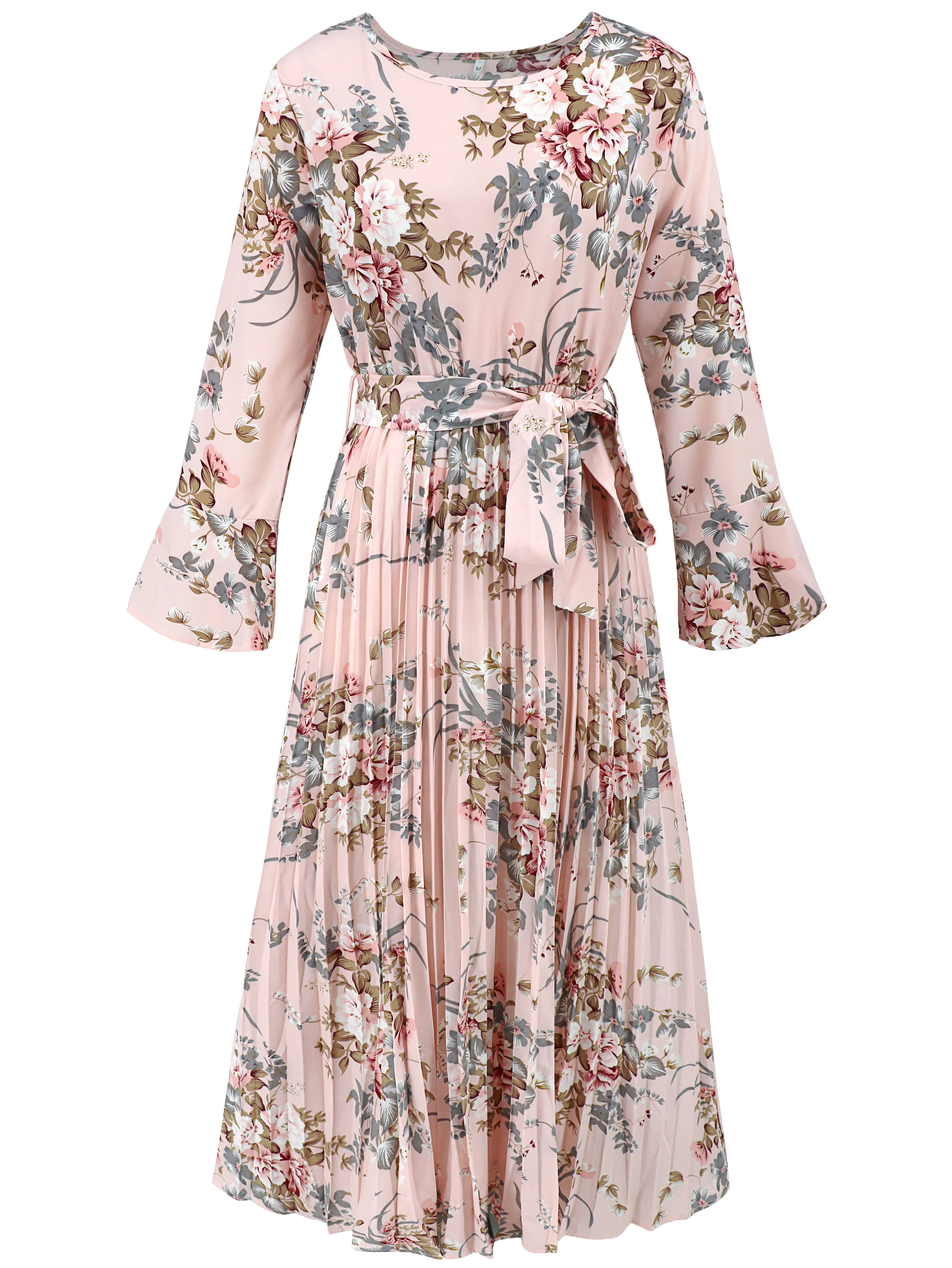 Garden Romance Floral Plisse Maxi Dress - pink - Image 4