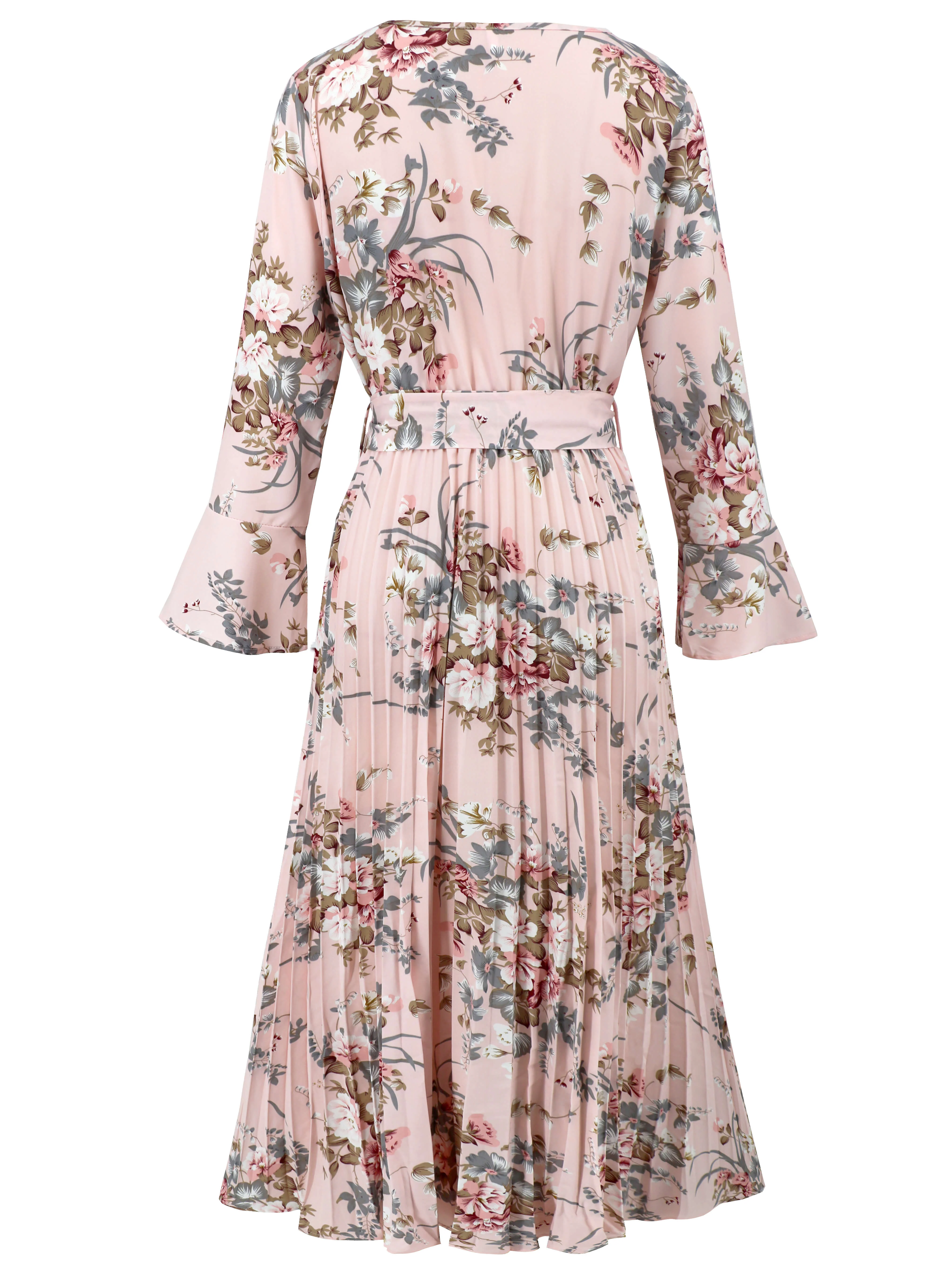 Garden Romance Floral Plisse Maxi Dress - pink - Image 5