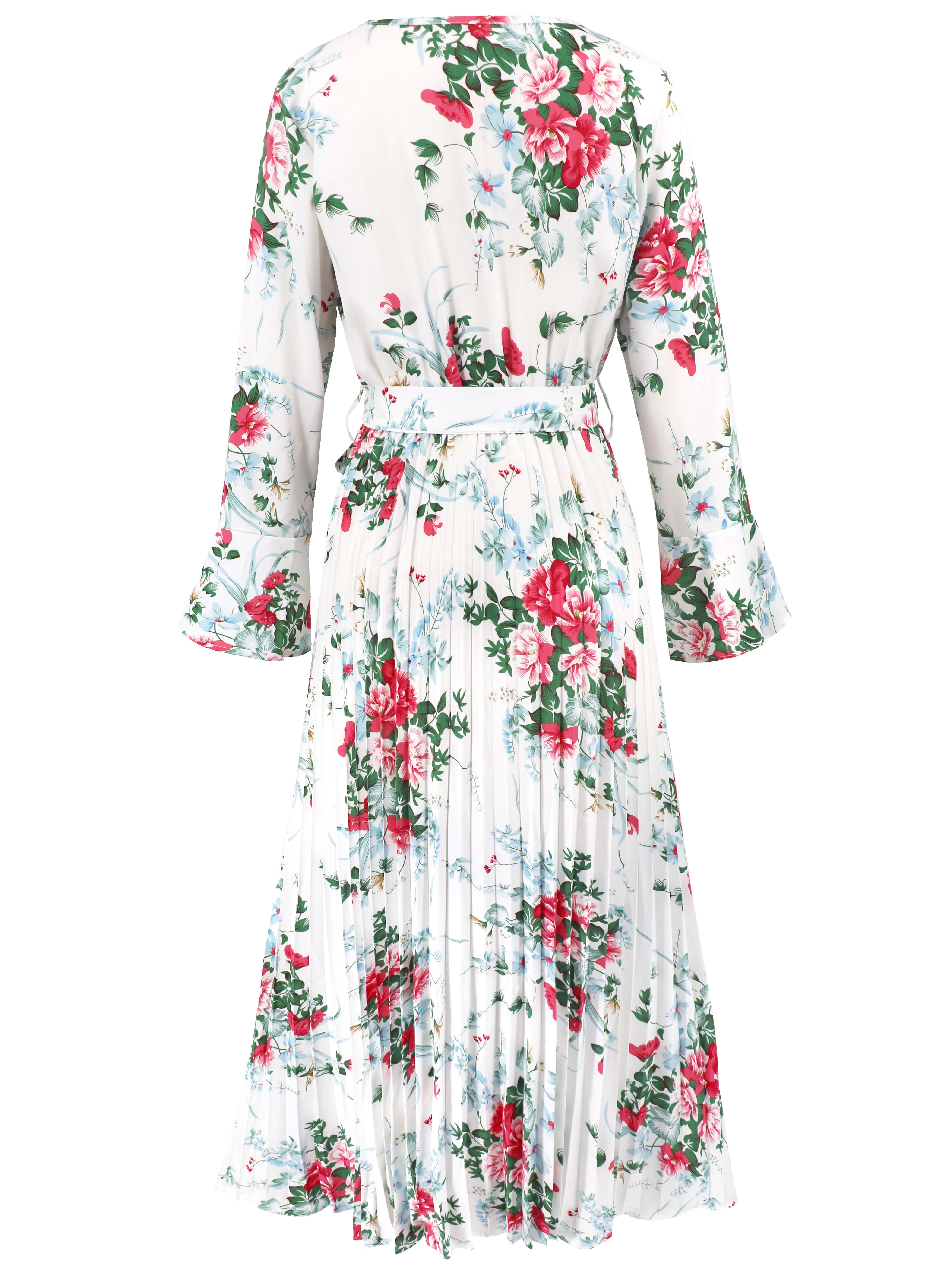 Garden Romance Floral Plisse Maxi Dress - white - Image 5
