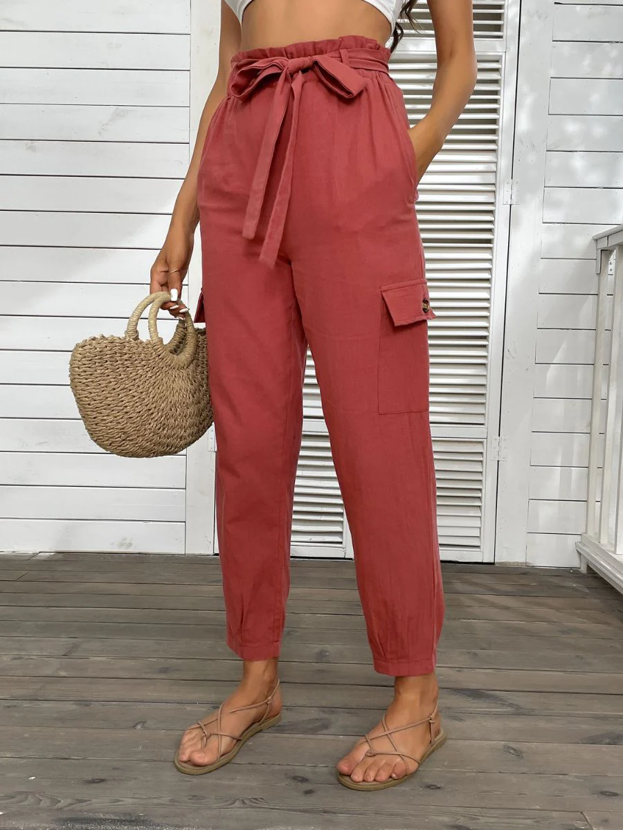 GARNETT LINEN PANTS - ANNATTO - Image 4