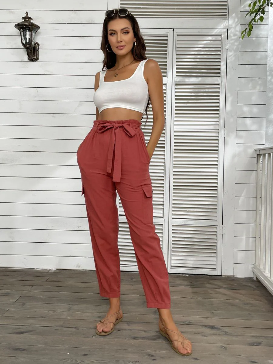GARNETT LINEN PANTS - ANNATTO - Image 5
