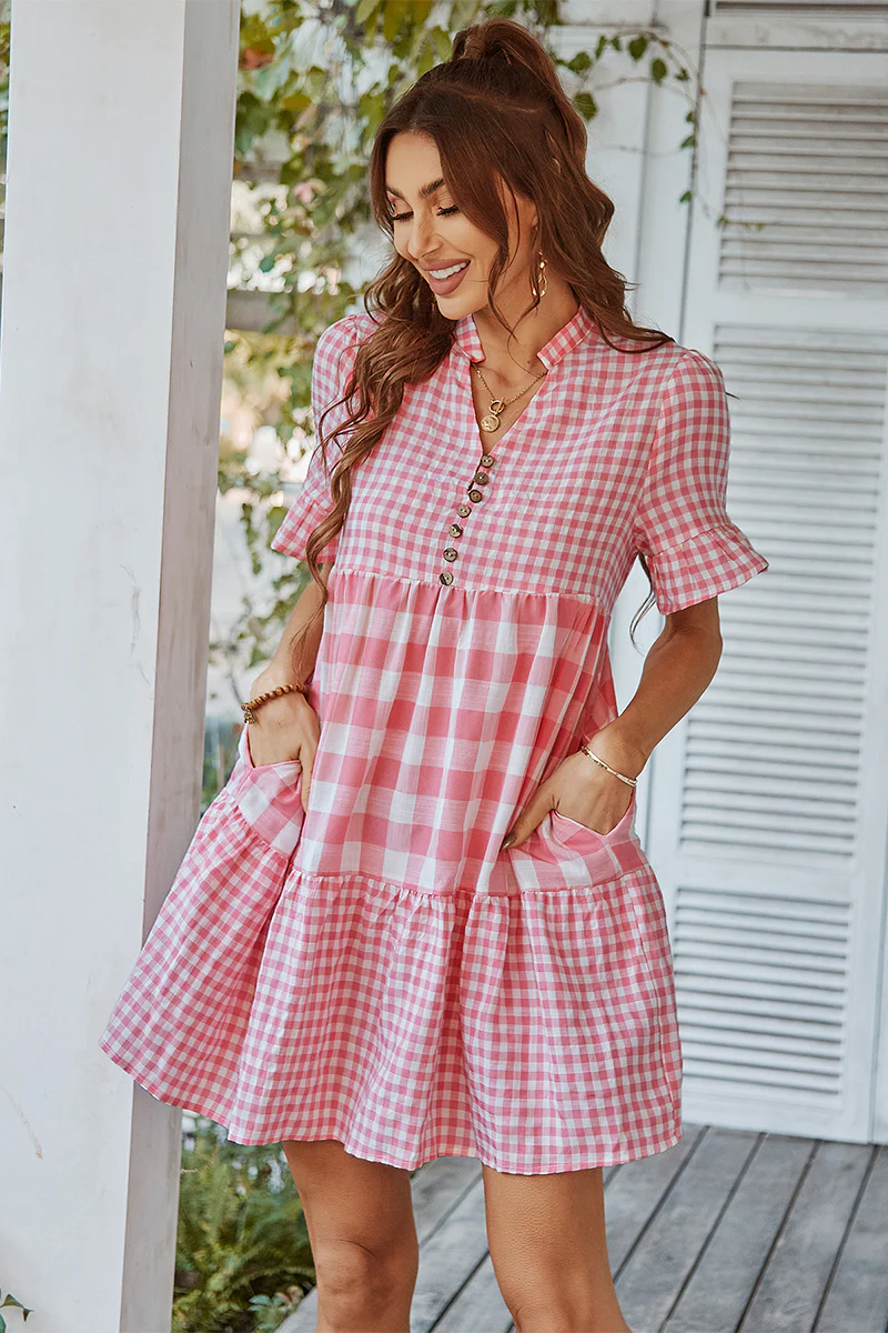 GENISTA French Doll Mini Dress - Pink - Image 3
