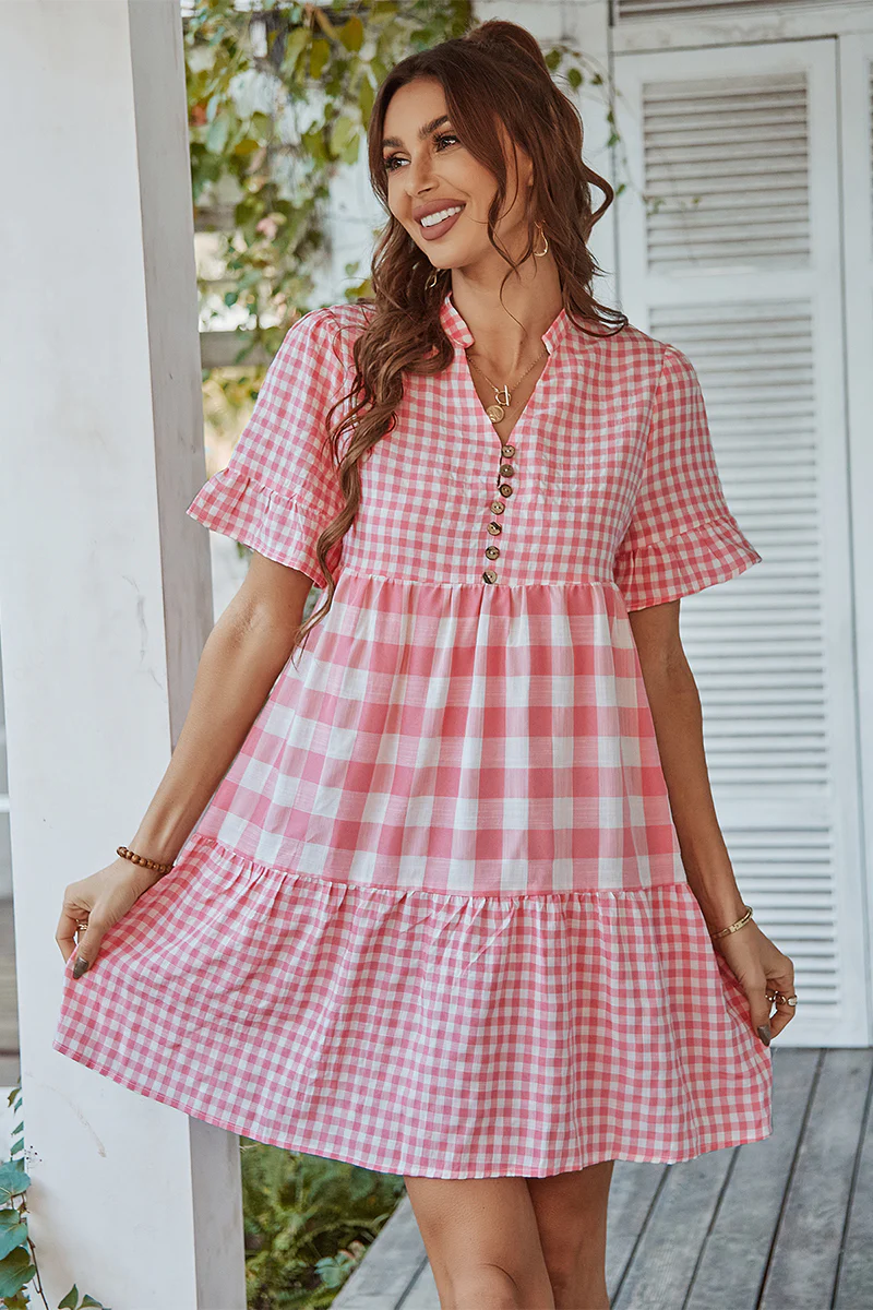 GENISTA French Doll Mini Dress - Pink - Image 5
