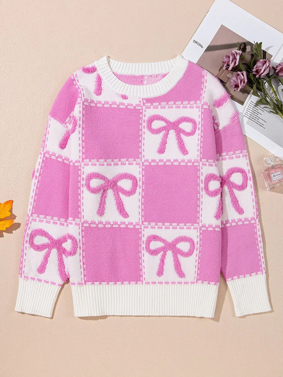 Gift Bow Graphic Knit Sweater - Image 6