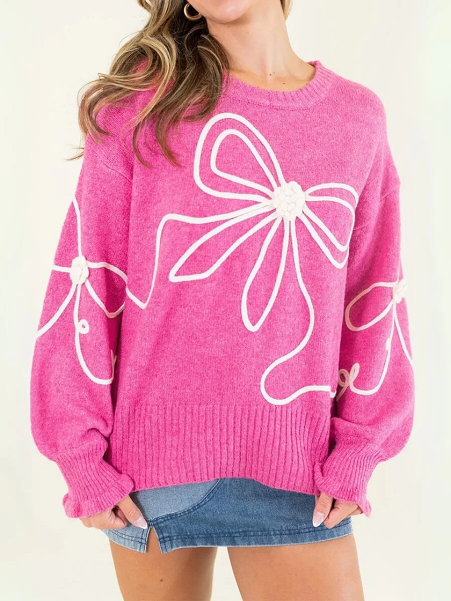 Gleeful Grace Bow Detail Knit Sweater - Image 3